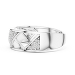 Gold Ring LR-01 (7), White Gold, view 3