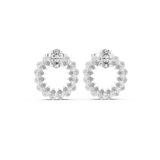 Gold Earrings L29-1, White Gold