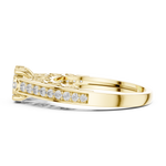 14K Solid Gold Lab Diamond Halo Ring, Yellow Gold, view 3