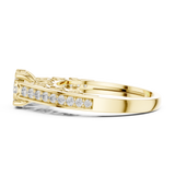 14K Solid Gold Lab Diamond Halo Ring, Yellow Gold, view 3