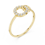 Gold Ring HLR-201, Yellow Gold, view 2