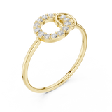 Gold Ring HLR-201, Yellow Gold, view 2