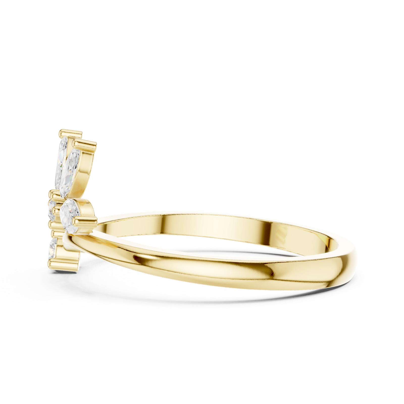 Gold Ring HLR-259, Yellow Gold, view 3