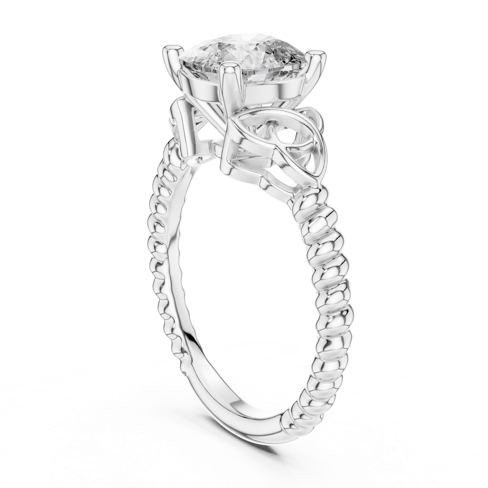 Gold Ring DDLR-049, White Gold, view 1