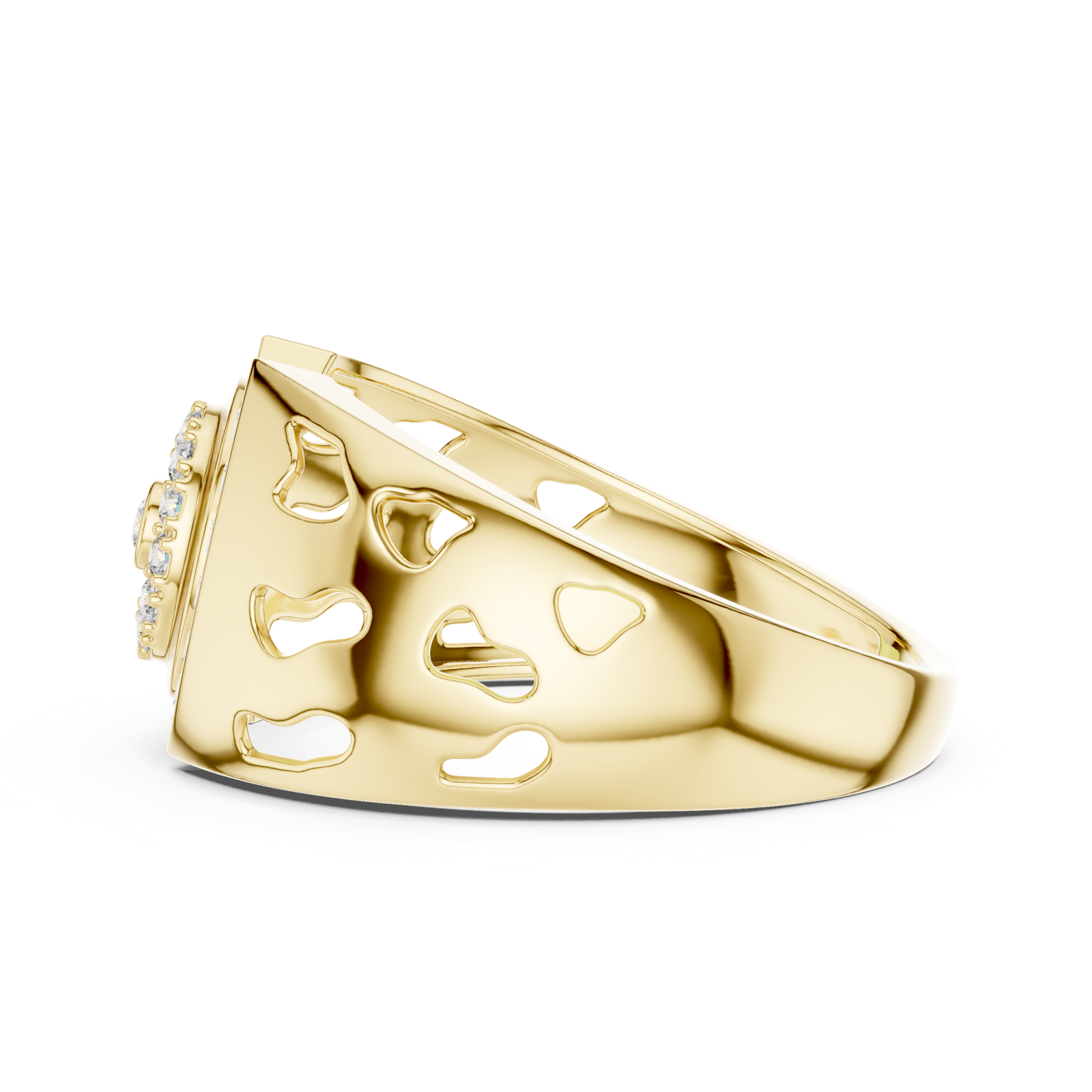 Gold Ring LR-01 (42), Yellow Gold, view 3