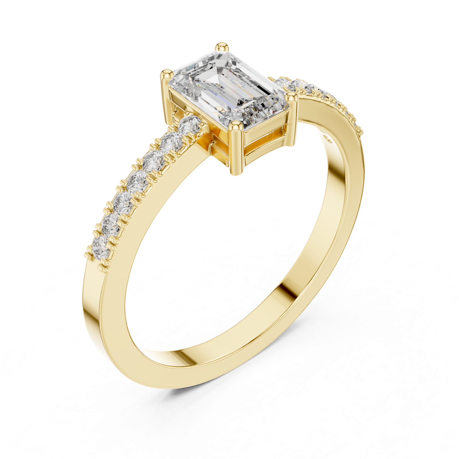 Gold Ring ALR-61, Yellow Gold, view 2