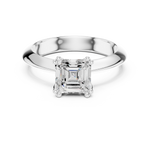 Gold Jewelry L36-8, Asscher center stone, White Gold, view 4