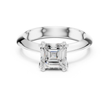 Gold Jewelry L36-8, Asscher center stone, White Gold, view 4