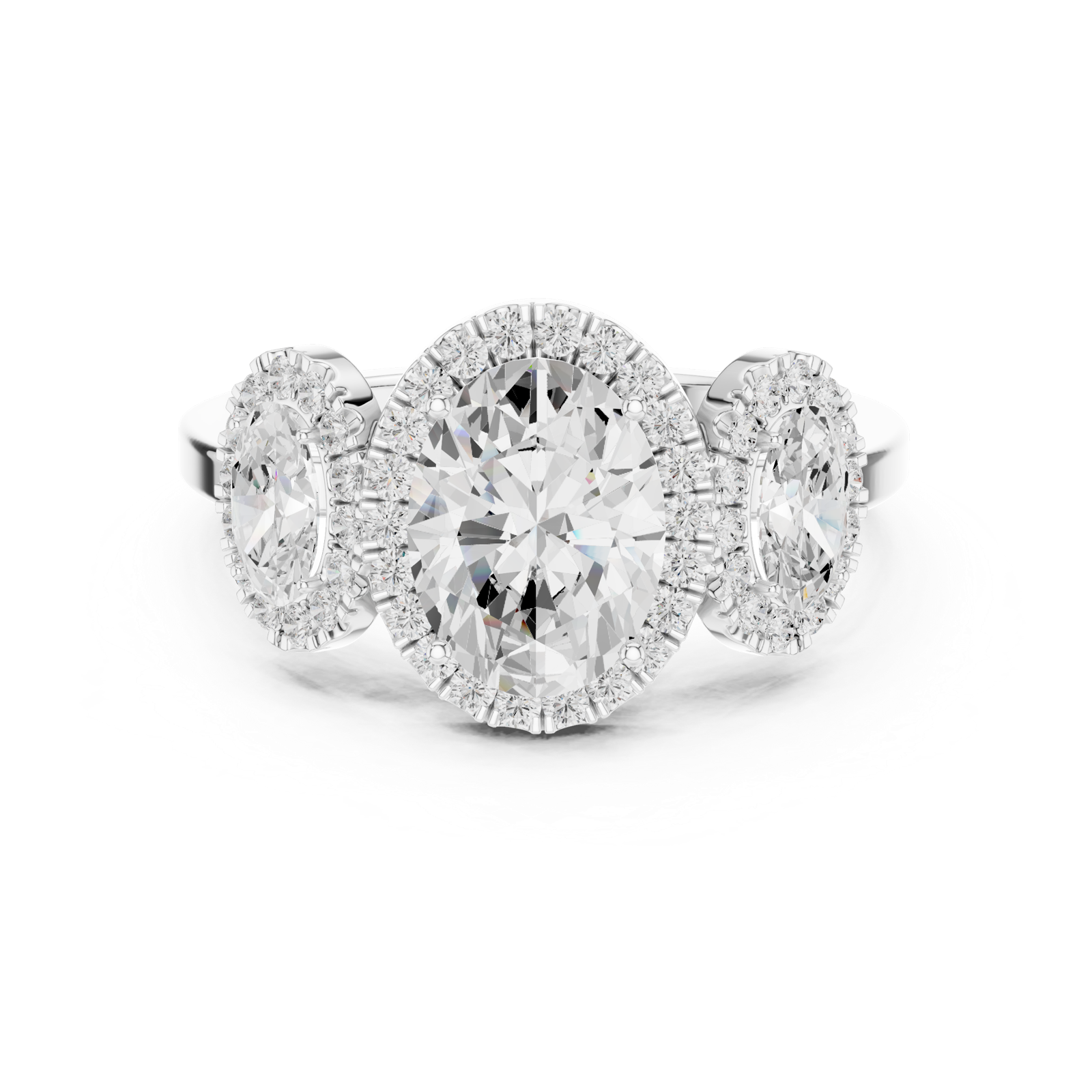 Gold Ring DDLR-1062, White Gold, view 4