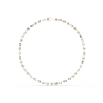 14K Solid Gold Lab Diamond Tennis Necklace, Yellow Gold, view 0