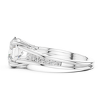 Gold Ring DDLR-253, Oval center stone, White Gold, view 3