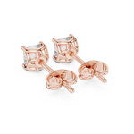 Gold Earrings AER-107, Rose Gold, view 3