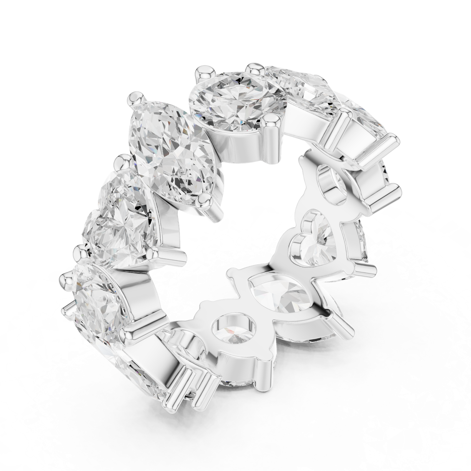 Gold Ring DDLR-420, White Gold, view 2