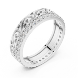Gold Ring R22, White Gold, view 2