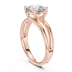 Gold Jewelry L36-9, Cushion center stone, Rose Gold, view 1
