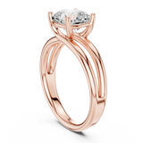 Gold Jewelry L36-9, Cushion center stone, Rose Gold, view 1