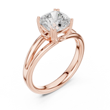 Gold Jewelry L36-7, Cushion center stone, Rose Gold, view 2