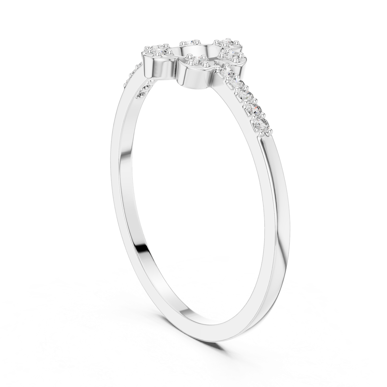 Gold Ring DR-6319, White Gold