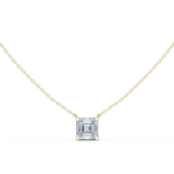 Gold Jewelry, Asscher center stone, Yellow Gold