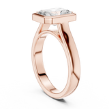 Gold Jewelry L36-3, Radiant center stone, Rose Gold, view 1