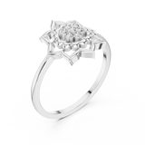 Gold Ring DR-6278, White Gold, view 2