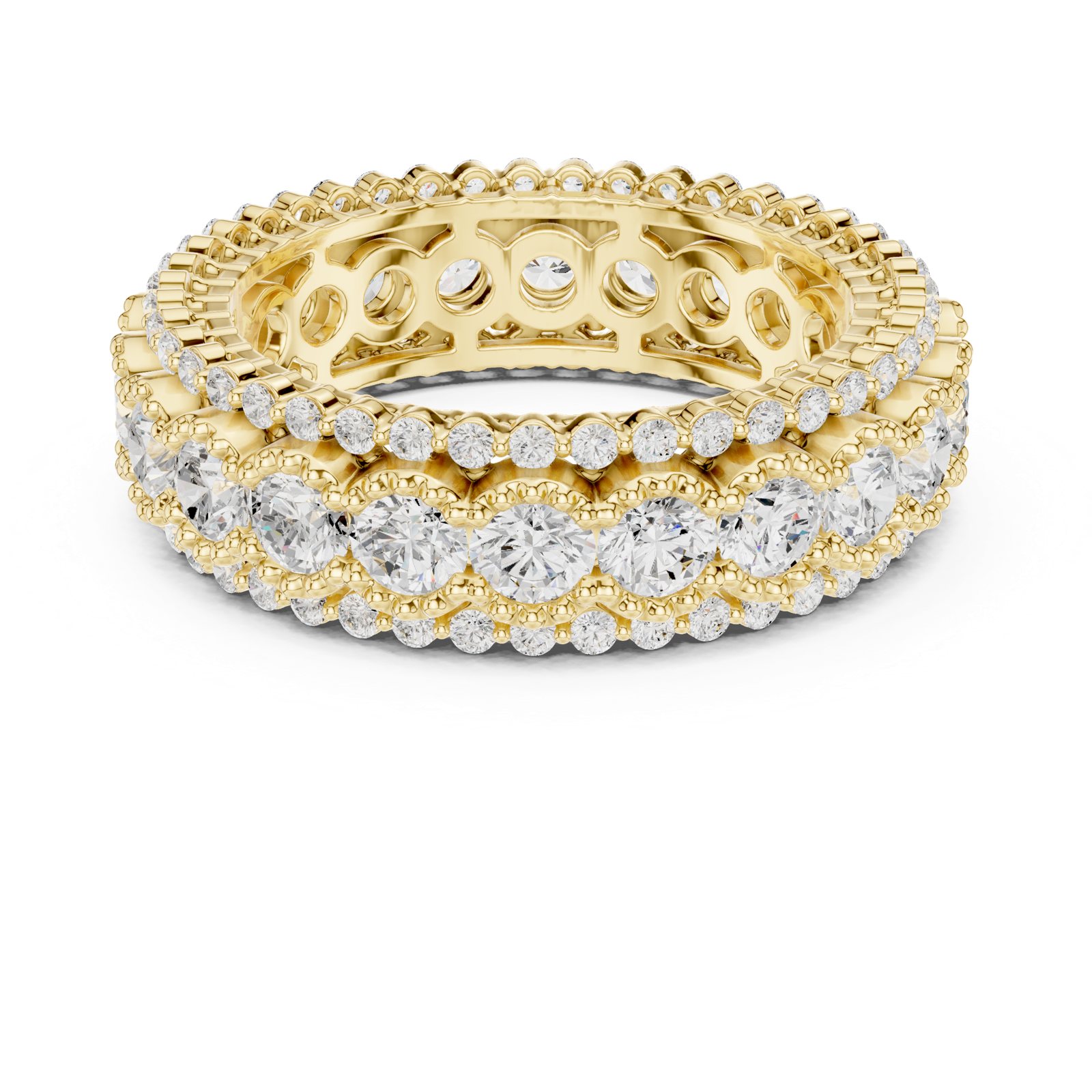 Gold Ring DDLR-367, Yellow Gold, view 4