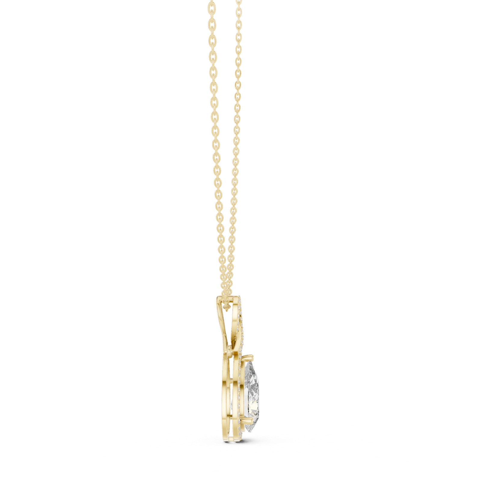 Gold Pendant GPD-0014, Yellow Gold, view 3