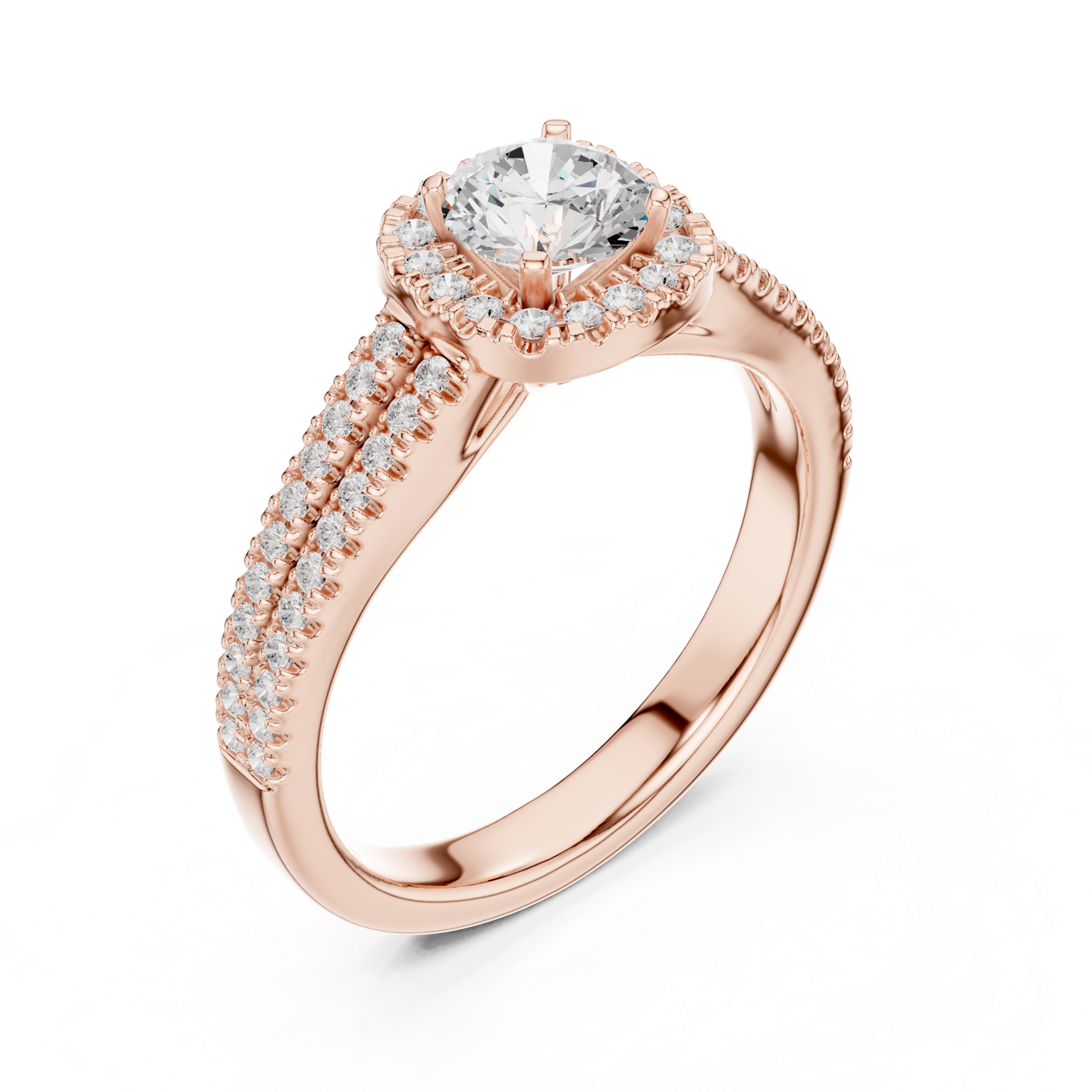 Gold Ring LR-0266, Rose Gold, view 2