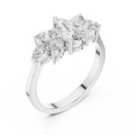 Gold Ring AVBLR-132, White Gold, view 2