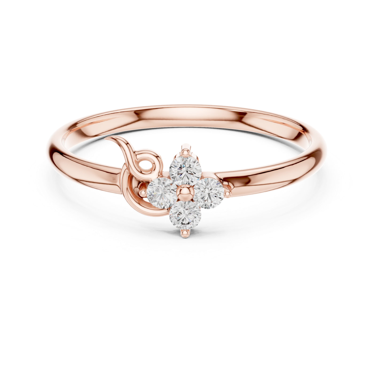 Gold Ring 1 (393), Rose Gold, view 4