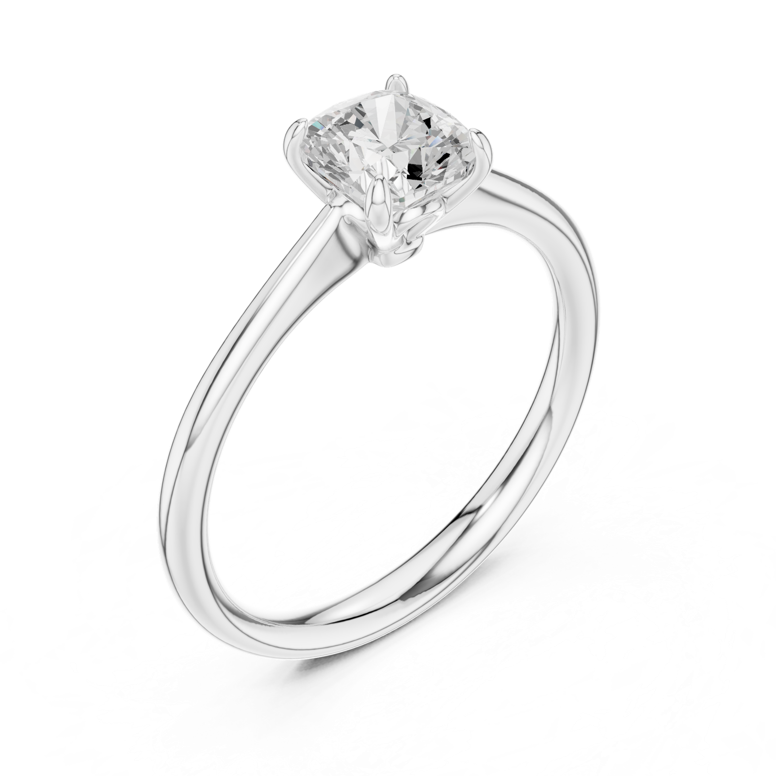 Gold Ring DDLR-801, White Gold, view 2