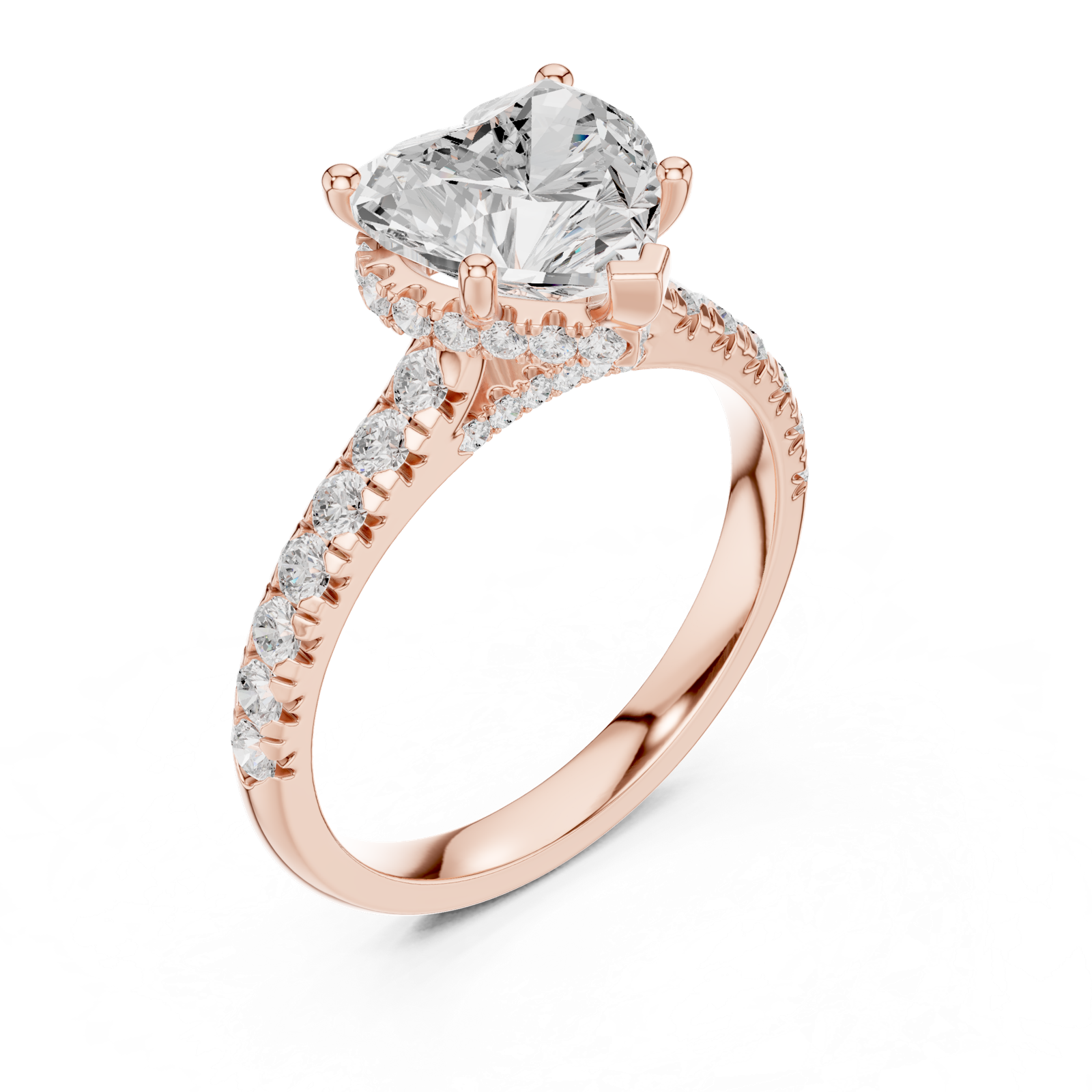 Gold Ring DDLR-258, Rose Gold, view 2