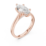 Gold Ring DDLR-985, Rose Gold, view 2
