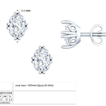 14K Solid Gold Lab Diamond Stud Earrings, Yellow Gold, view 50