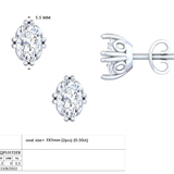 14K Solid Gold Lab Diamond Stud Earrings, Yellow Gold, view 50
