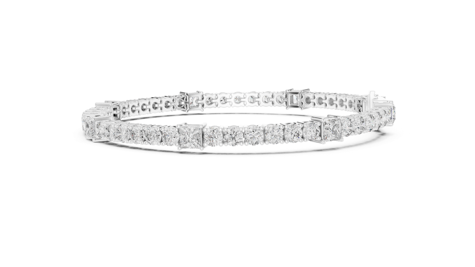 Gold Bracelet GLBR-0014, White Gold, view 3