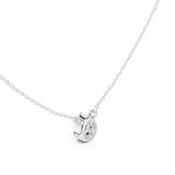 Gold Jewelry DDPS-001, Pear center stone, White Gold, view 2