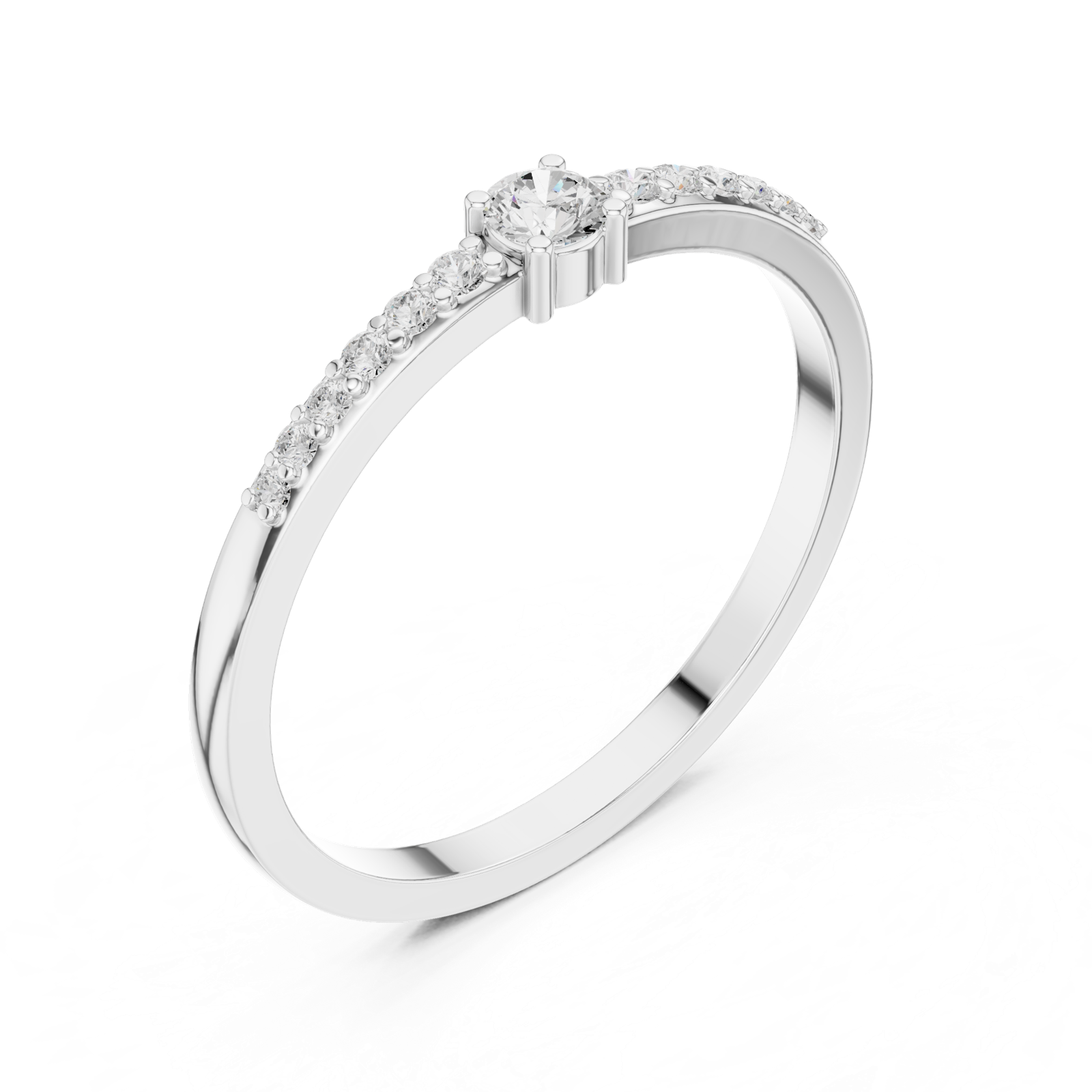 Gold Ring DDLR-467, White Gold, view 2
