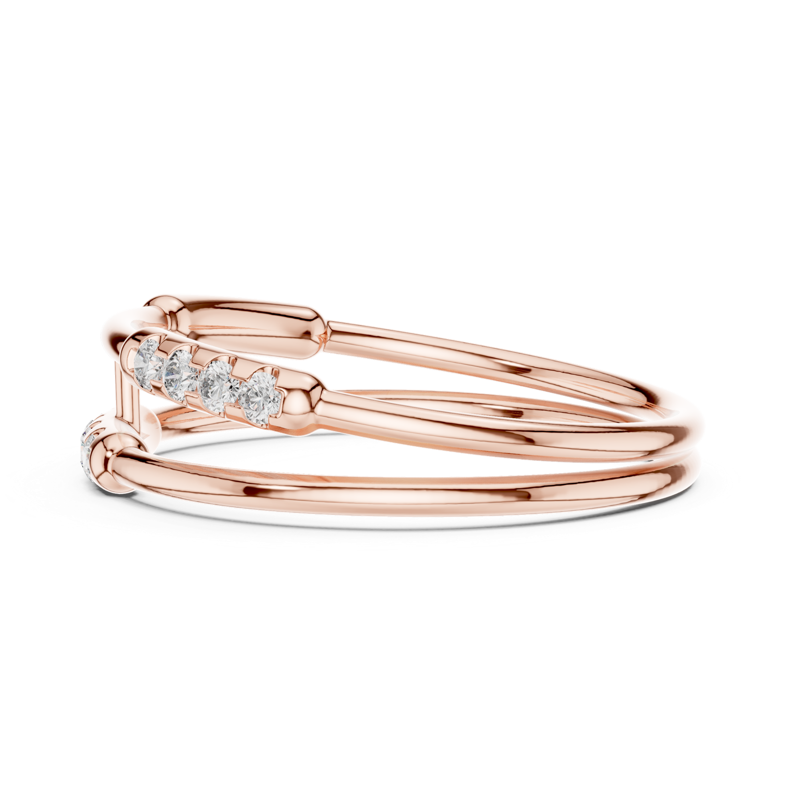 Gold Ring 1 (202), Rose Gold, view 3