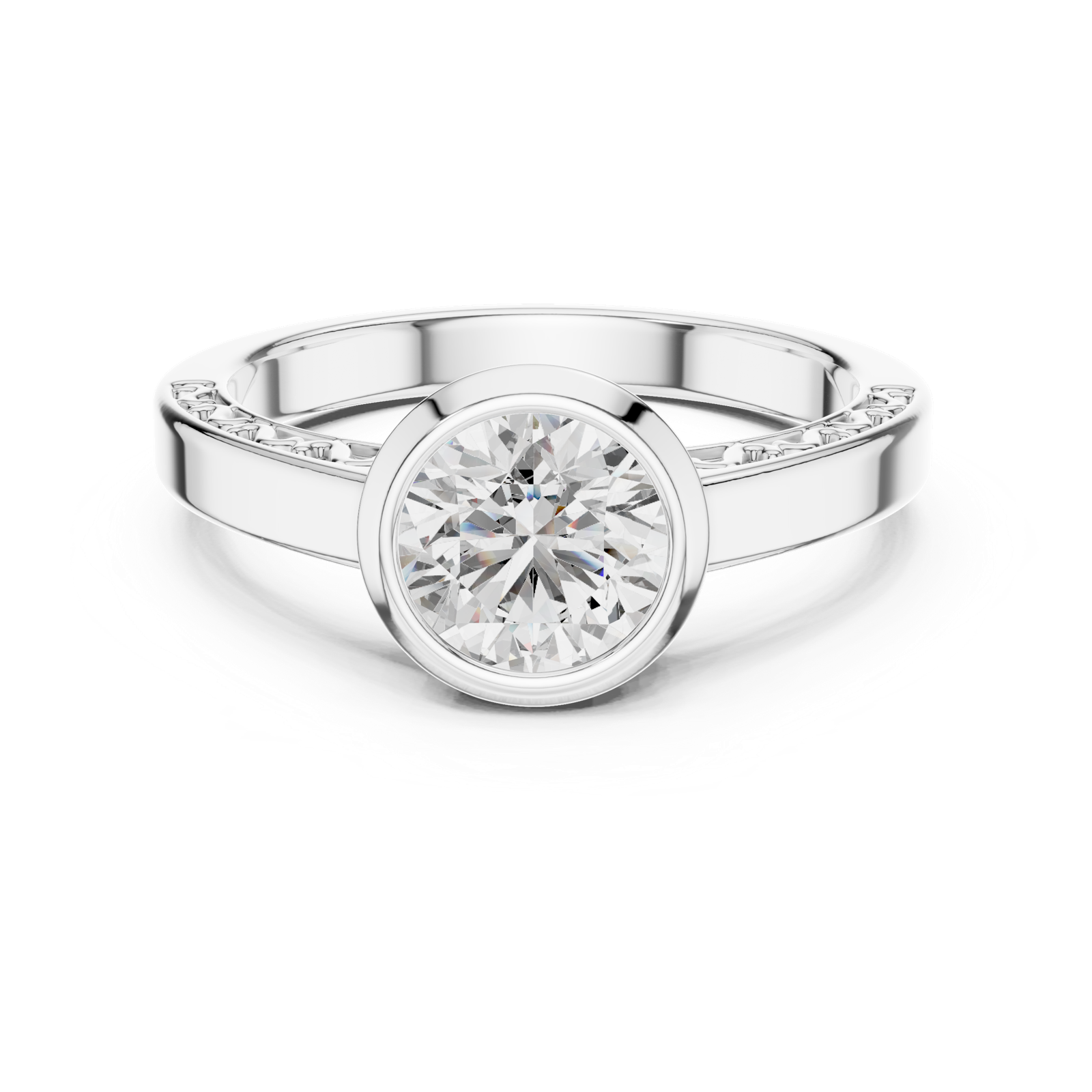 Gold Ring LR-0111, White Gold
