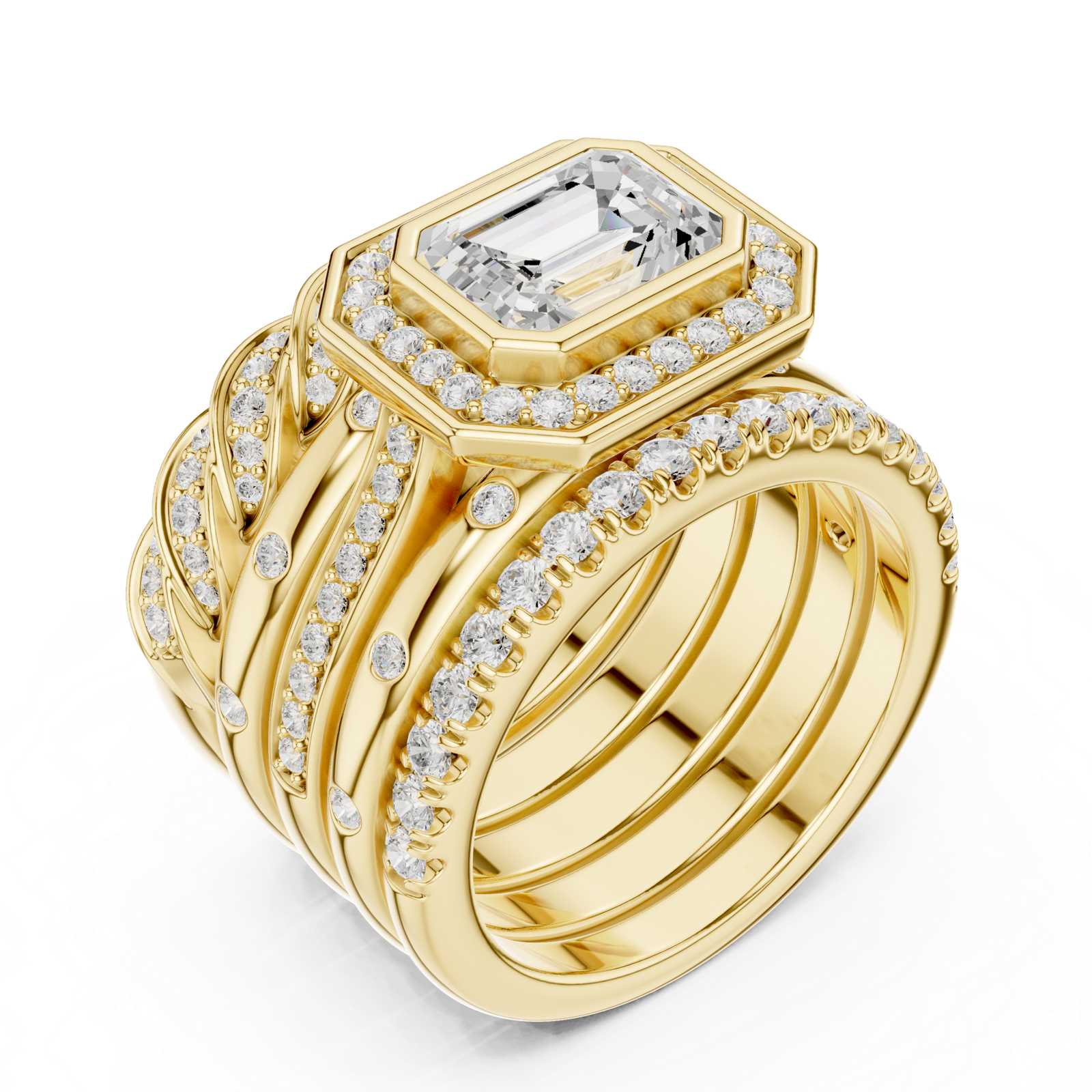 Gold Ring DDLR-849, Yellow Gold, view 2