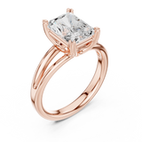Gold Jewelry L36-7, Radiant center stone, Rose Gold, view 2