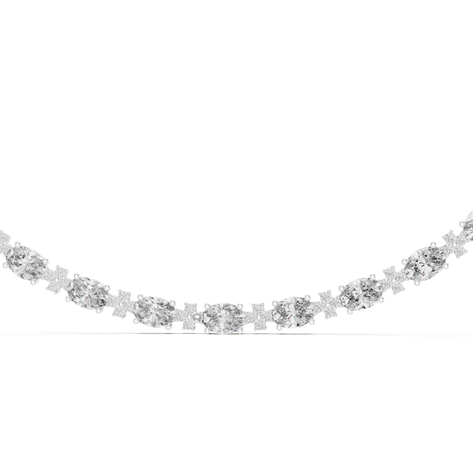 Gold Necklace GNK-0003, White Gold