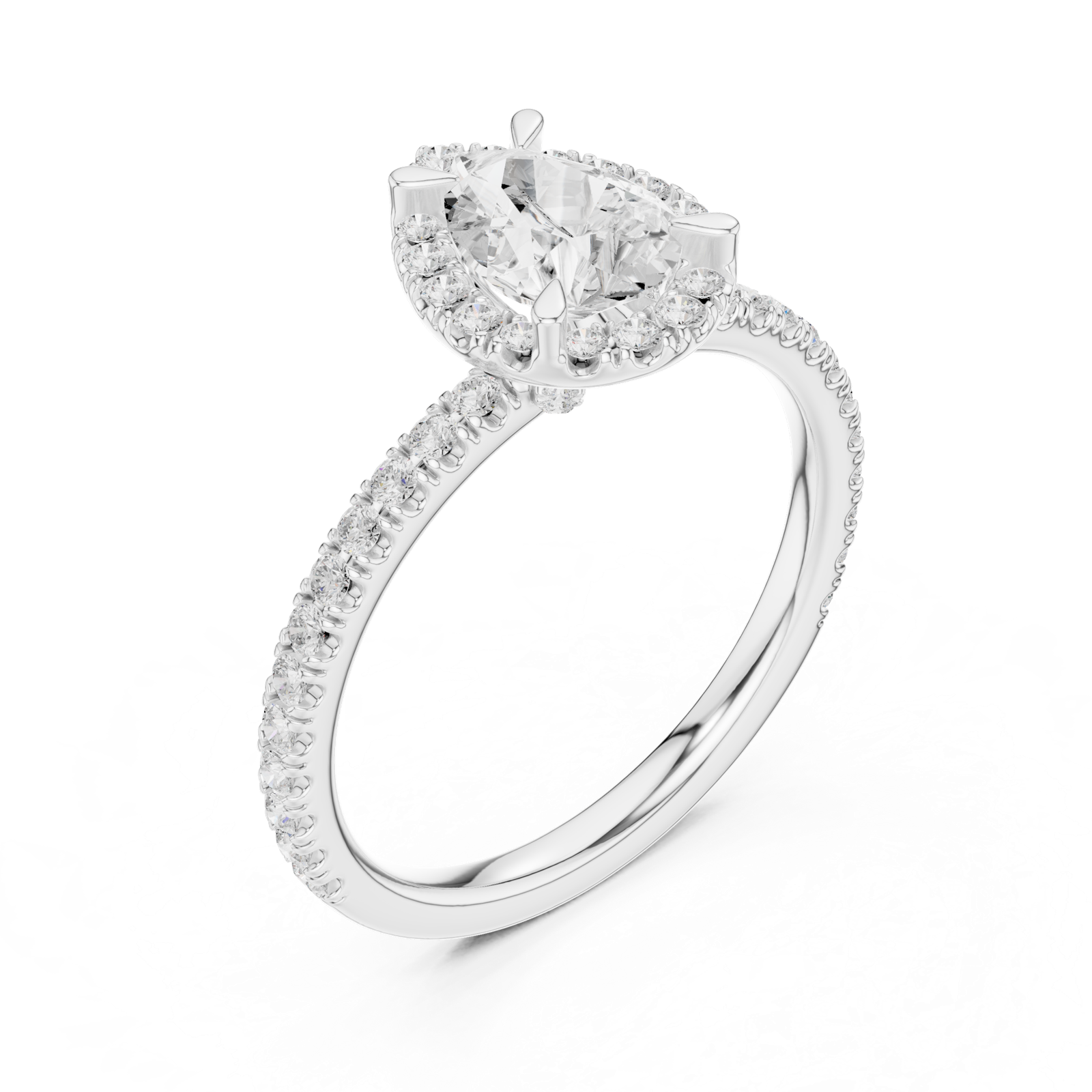 Gold Ring DDLR-445, White Gold, view 2