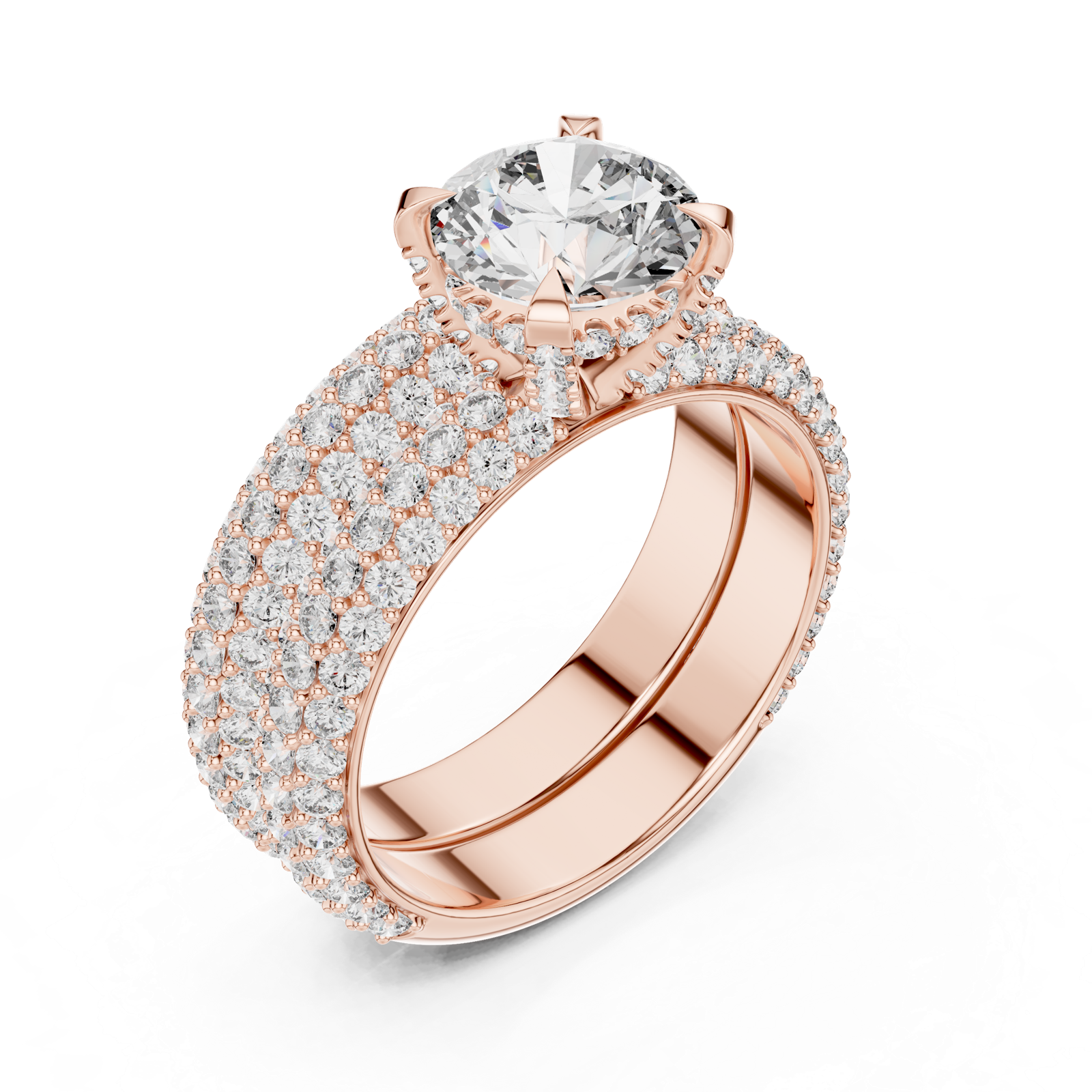 Gold Ring DDLR-012, Rose Gold, view 2