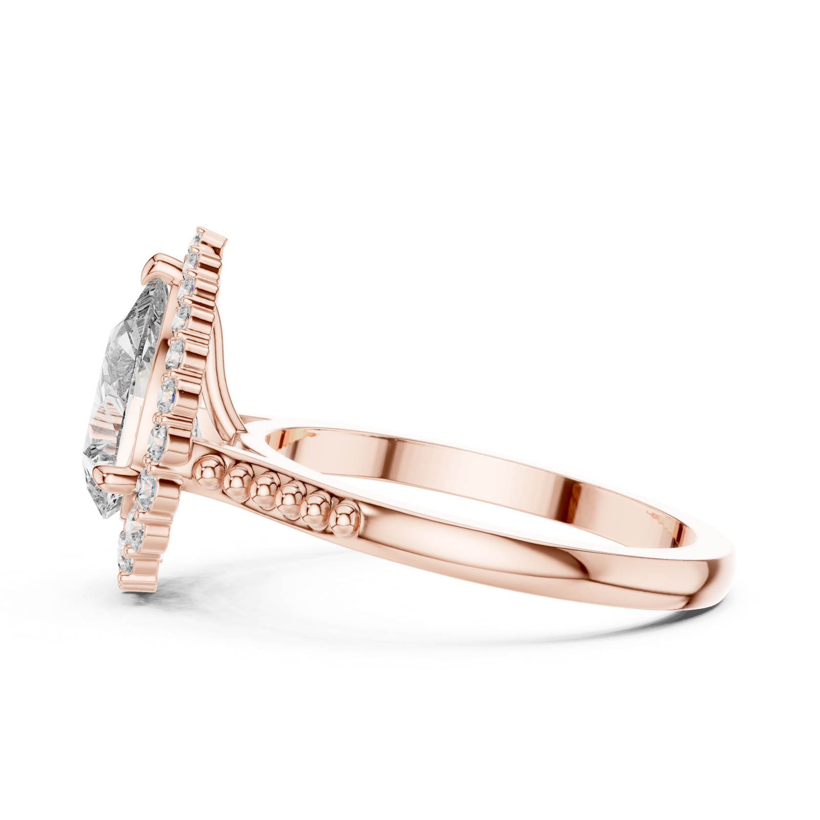 Gold Pendant 9-10028L_29, Rose Gold, view 3