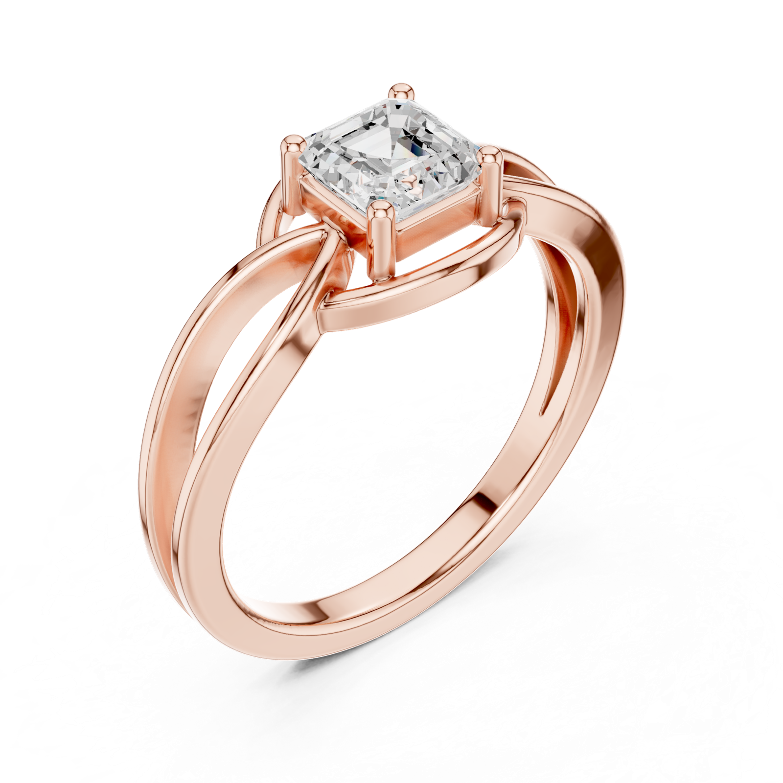 Gold Ring DDLR-499, Rose Gold, view 2