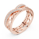 Gold Ring R25, Rose Gold, view 2