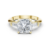Gold Jewelry, Cushion center stone, Yellow Gold