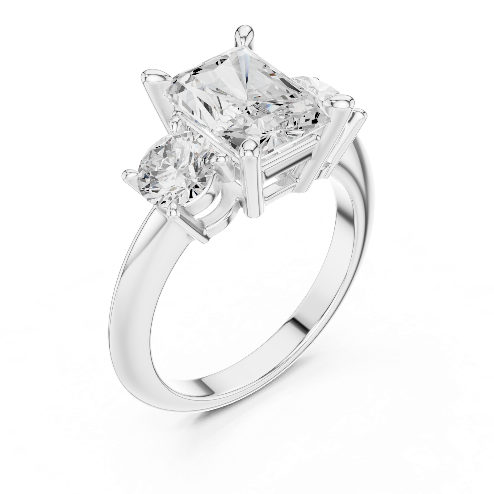 Gold Ring DDLR-905, White Gold, view 2